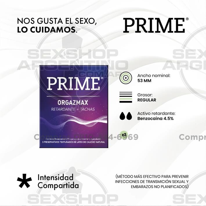 Preservativo prime Orgazmax